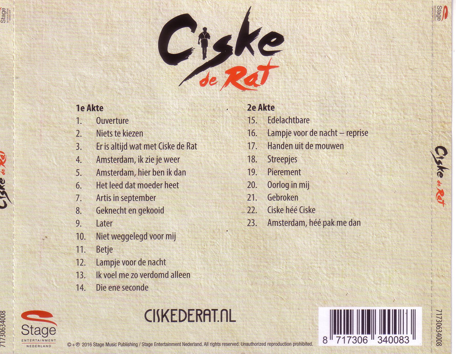 Ciske De Rat  De Musical : Back